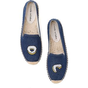 Tienda Soludos Platte Espadrilles Voor Vrouw Loafer Zapatillas Mujer Stro Lippen Leuke Mocassins Balletten Lopen Slip-On Zool