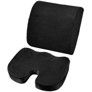 2 Stks/set Comfortabele Memory Foam Orthopedische Zitkussen Taille Terug Ondersteuning Set Voor Home Office Gezondheidszorg Kussen