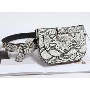 SWDF Vrouwen Taille Pak Serpentine Fanny Pack Pu Leer borst Zak Vrouwelijke Mode Snake Skin Heuptas Purse