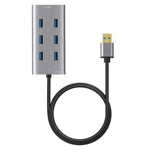 7 Port High Speed USB3.0 Hub Meerdere Aluminium Usb Splitter 300 Mb/s Extension Adapter Hub Voor Pc Desktop
