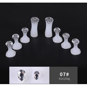 7 stijl 8 stuks Siliconen Teen Separator Bloem Parel Hart Nail Art DIY Voet Vinger Divider Manicure Pedicure Care Voet care Tools
