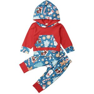 Uk Kerst Xmas Kleding Peuter Baby Boy Kleding Kerst Hooded Tops Broek Outfits Kleding Set Trainingspak 0-3T