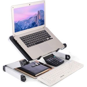 Portable Adjustable Aluminum Laptop Desk Stand Table Vented Ergonomic TV Bed Lap Stand Up Working Office PC Riser Bed Sofa