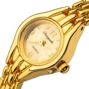 Vrouwen Horloge Casual Gold Roestvrij Stalen Armband Horloge Kleine Analoog Dial Vrouw Horloge Uur Klok Elegante Relojes