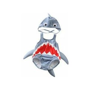2 PCS Kids Baby Jongens Meisjes Shark Badpak Cartoon Badmode Rash Guard Kostuum Beachwear Leuke 1-6Y