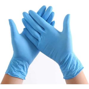 100 Stuks Wegwerp Latex Handschoenen Voor Huis Schoonmaken/Voedsel/Keuken/Rubber/Tuin Handschoenen Universeel Voor Links en Rechterhand Zwart Blauw