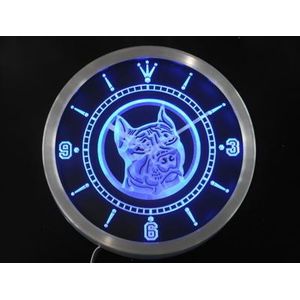 Nc0356 Pit Bull Dog Shop Gezelschapsdieren Neon Light Signs Led Wandklok