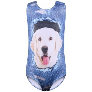 BAOHULU 3-14 Jaar Kinderen Ballet Turnpakje Levensechte Hond Vriend Patroon Gymnastiek Turnpakje Soft Touch Ballet Jumpsuit