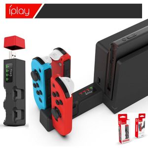 Draagbare Mini Usb Hub Draadloze Oplader Vier Opladen Basisstation Houder Voor Nintendo Switch Joycon Ns Controller Accessoires