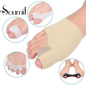 Soumit 5 Stks/sets Pijn Verlichten Pad Orthesen Overlappende Tenen Correctie Zorg Cushiontoe Afscheiders Schoen Care Kit