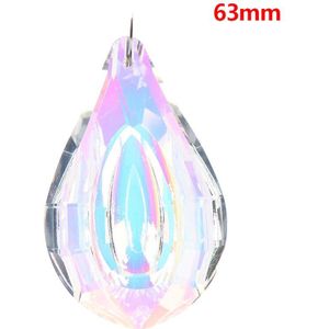 38/63/76Mm Kleurrijke Suncatcher Art Glas Druppels Kroonluchter Hanglamp Lamp Deel Opknoping Prisma Crystal Diy hanger Onderdelen