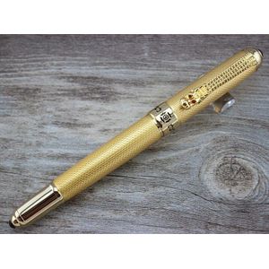 Jinhao Luxe Vulpen Klassieke Stijl Draak Clip, Medium Nib Gouden Schrijven Handtekening Pen Business Kantoorbenodigdheden