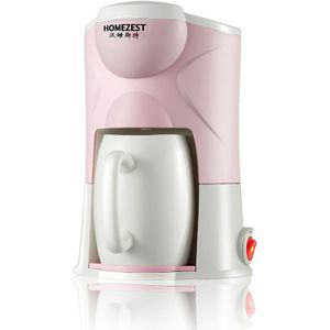 Koffie & Thee Maker Stijlvolle Thuis Draagbare Volautomatische Mini Amerikaanse Koffie Machine Zwart En Roze Eu Plug 220V