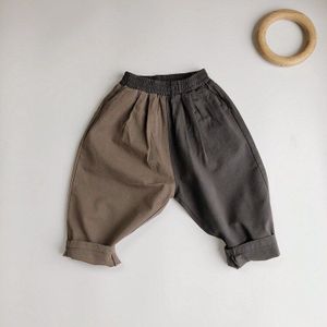 3647 Kinderen Katoen En Linnen Broek Koreaanse Patchwork Casual Radijs Broek Voor Jongens En Meisjes 1-7years Kinderen Broeken