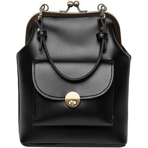 Vintage Metal Buckle Clip Bags Women PU Leather Shoulder Crossbody Bag Waterproof Ladies Handbag Purse Mini Clutch Female