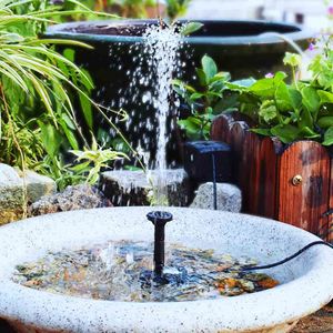 2W Solar Powered Water Fountain Outdoor Patio Courtyard Landscape Decorative Waterproof Pump Fountain