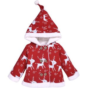 Kids Jongens Meisjes Baby Winter Jas Herten Kerst Cartoon Gevoerde Capuchon Uitloper pasgeboren kleding детская одежда kinderkleding # E30