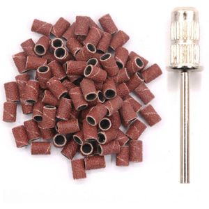 100 Stuks Schuurbanden + Emery Staaf Cutter Voor Pedicure Machine Schuren Band Voor Pedicure Voet Elektrische Cutters Voor Pedicure tool