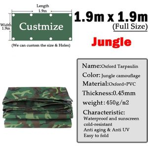 Jungle Oxford Camouflage Dekzeil Regendicht Doek Outdoor Pvc Camping Tent Zeil Heavy Duty Truck Onderdak Cover Cargo Stapel Dekzeilen