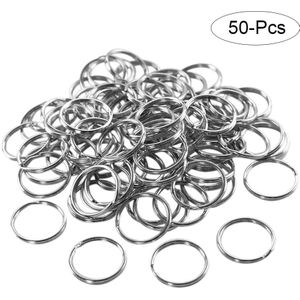 50 Stks/set 25Mm Sleutelhanger Paard Ring Paard Ring Dubbele Ring Kleine Sieraden Accessoires