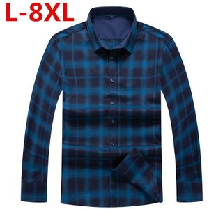 Plus Size Mannen Flanel Plaid Shirt Katoen Lente Herfst Casual Lange Mouwen Zachte Comfort Slim Fit Stijlen Man kleding