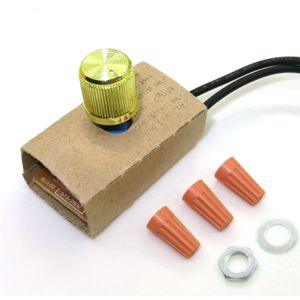 300 Watt Manual Dimmer Vervanging Schakelaar Met Knop Voor Lamp Gloeilamp/Led/Halogeen 120V 300 W/ zwart/Glod/Nikkel