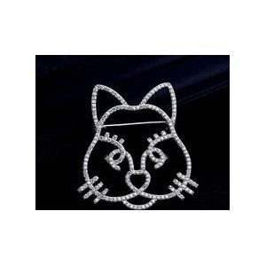 Rode Bomen Brand Leuke Cartoon Kat Broche Pins Voor Mannen &amp; Vrouwen Kerstcadeau In doos