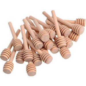 24 PCS Houten Honing Stok Dippers Mini Koffie Melk Thee Roeren Sticks Honing Lange Stok Mixing Stick Cuchara Miel Keuken tool