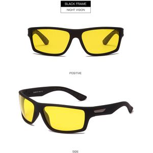 S431 Gepolariseerde Zonnebril Geel Lens Nachtzicht Zonnebril Rijden Bril Anti-Glare Zonnebril Voor Mannen Vrouwen