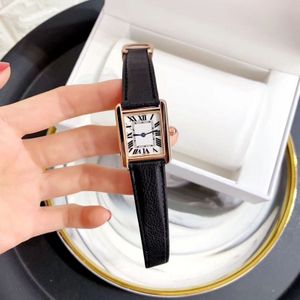 Luxe High-End Top Brand Quartz Vrouw Horloges Classic Ultra-Dunne Horloges Vierkante Klok Lederen Band Reloj de Mujer