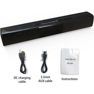 10W Tv Geluid Bar Draagbare Bluetooth Draadloze Kolom Soundbar 2 Speaker Draagbare Universele Slanke Home Theater Subwoofer Voor Tv pc