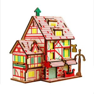 Kinderen Speelgoed Diy Koffie Huis Simulatie Model 3d Puzzel Training Kind Hand Vermogen Puzzel Educatief Speelgoed Houten Speelgoed