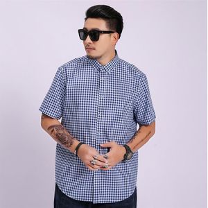 8xl 7xl 6xl Mannen Shirt Heren Business Casual Shirts Mannen Beroemde Kleding Plaid Korte Mouwen Camisa masculina