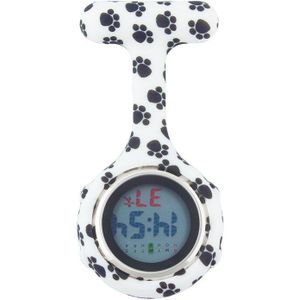 Alk Digitale Siliconen Verpleegster Horloge Fob Pocket Horloges Hond Poten Arts Medische Ziekenhuis Broche Revers Klok Datum Week Display