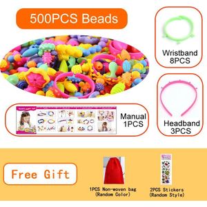740Pcs Pop Kralen Diy Set Meisje Speelgoed 5 7 Creatieve Ambachten Armband Kids Armbanden Kraal Sieraden Kit Educatief Speelgoed voor Kinderen