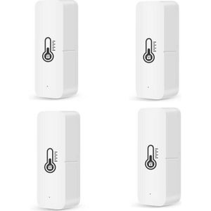 Wifi Tuya Smart Temperatuur En Vochtigheid Sensor Met Zoemer Alarm Thuis Indoor Thermometer Voice Control Voor Alexa Google Thuis