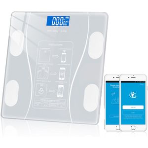 Bluetooth Weegschaal Lichaamsvet Schaal Digitale Weegschaal Lcd-scherm Smart Elektronische Weegschaal Lichaamssamenstelling Analyzer