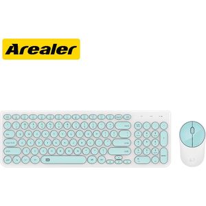 Fude IK6630 Wireless Keyboard &amp; Mouse Combo 2.4Ghz Slimme Energiebesparende Stille Klikken Vervanging Voor Laptop Computer En mac