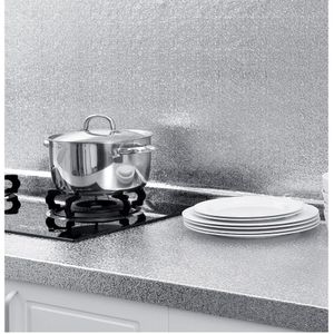 Sunice Oranje Pell Anti-Olie Film Thuis Keuken Afzuigkap Kookplaat Restaurant Olie Proof Behang Zelfklevend 0.4x15m