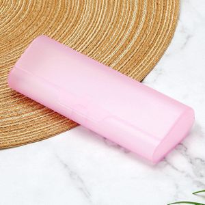 1PC Draagbare Plastic Semi-Transparante Glazen Case PP Bril Lenzenvloeistof Doos voor Mannen Vrouwen Zonnebril Case