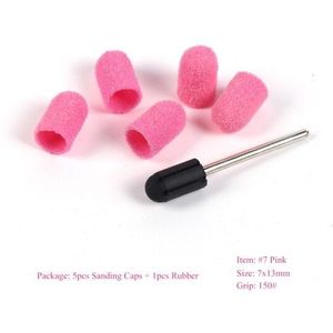 Multi-size Elektrische Nail Boor Schuurbanden Caps 150 Grip Rubber Doorn Machine Frees voor Manicure Gereedschap CH721
