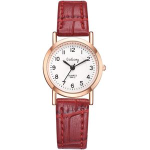 Kleine Dial Women Quartz Horloges Simple Aantal Schaal Bruine Vintage Lederen Retro Dames Horloges Relogio Feminino