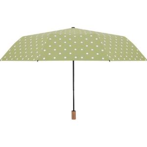 Classic Dot Paraplu Houten Handvat Winddicht Regen En Grote Zwarte Coating Business Paraplu Vrouwen