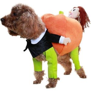 Funny Pet Cosplay Kostuum Kleine Pop Houdt Honden Kleding Halloween Kerst Pompoen Kleding Pak