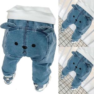 Pasgeboren Kids Baby Jongens Meisjes Denim Lange Beer Broek Leggings Pp Broek Bodems Mode Leuke Cartoon Zachte Peuter Baby Leggings