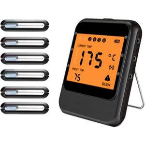 100M Draadloze Afstandsbediening 6 Probe Digitale Oven Keuken Voedsel Thermometer