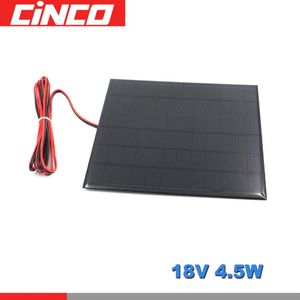 18V 4.5Watt met 200cm verlengen kabel Poly Panel Solar Monokristallijn Silicium DIY 12V Acculader Module zonnecel draad speelgoed