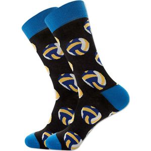 Kleurrijke Mannen Basketbal Voetbal Rugby Tennis Voetbal Bowling Sport Bal Patroon Happy Wedding Sokken Grappige Katoenen Crew Homme Sox