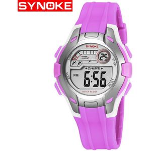 Synoke Outdoor Kinderen Sport Horloge Pu Band Shock Slip Waterdichte Digitale Horloge Elektronische Horloges Voor Kinderen Xfcs