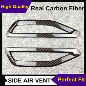 Een Paar Auto Styling Voor Bmw X5 G05 + Real Carbon Fiber Car Side Air Vent Sticker Auto Front side Vent Accessoires